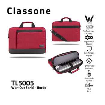 15.6 Inch Laptop,Notebook Çantası -Bordo