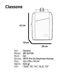 Classone Savona Serisi 15.6 Sırt Noteboo - Thumbnail