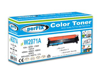 perFIX PF W2071A MAVİ CHİPSİZ 117A - TONER 0,7K